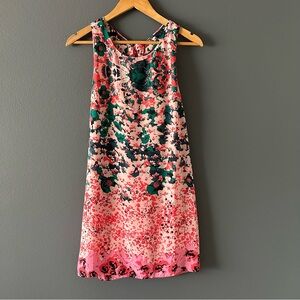 Floral Sleeveless Dress - Pink and Green